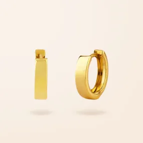 10K Gold Small Flat Huggie Earrings can be rewritten as 10K Gold Mini Huggie Hoop Earrings for better search engine optimization