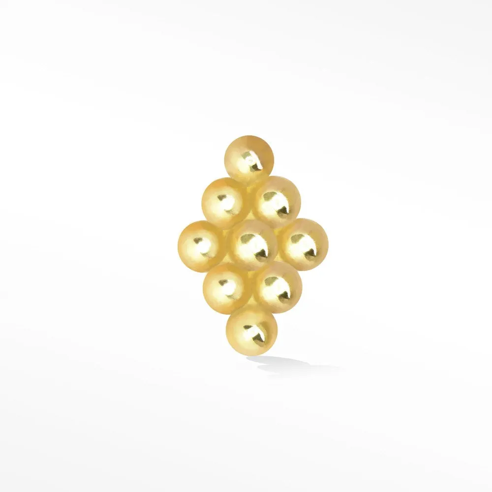 14k Yellow Flat Back Earring