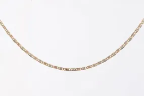 16 14k Tri-Tone Gold Flat Link Chain (3.54g.)