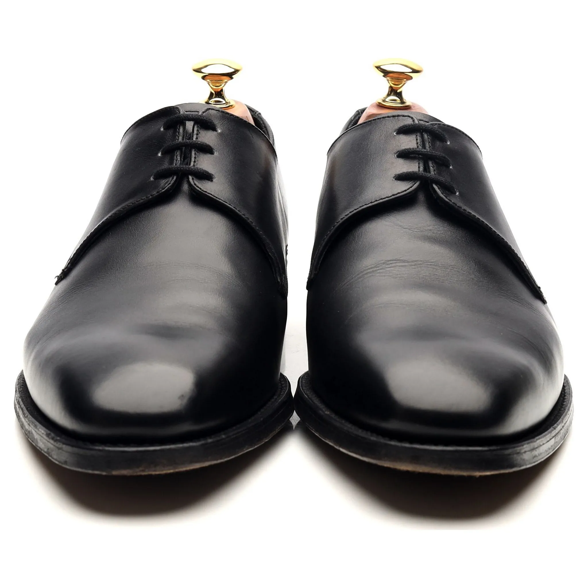 1880 'Cornwall' Black Leather Derby UK 9 E