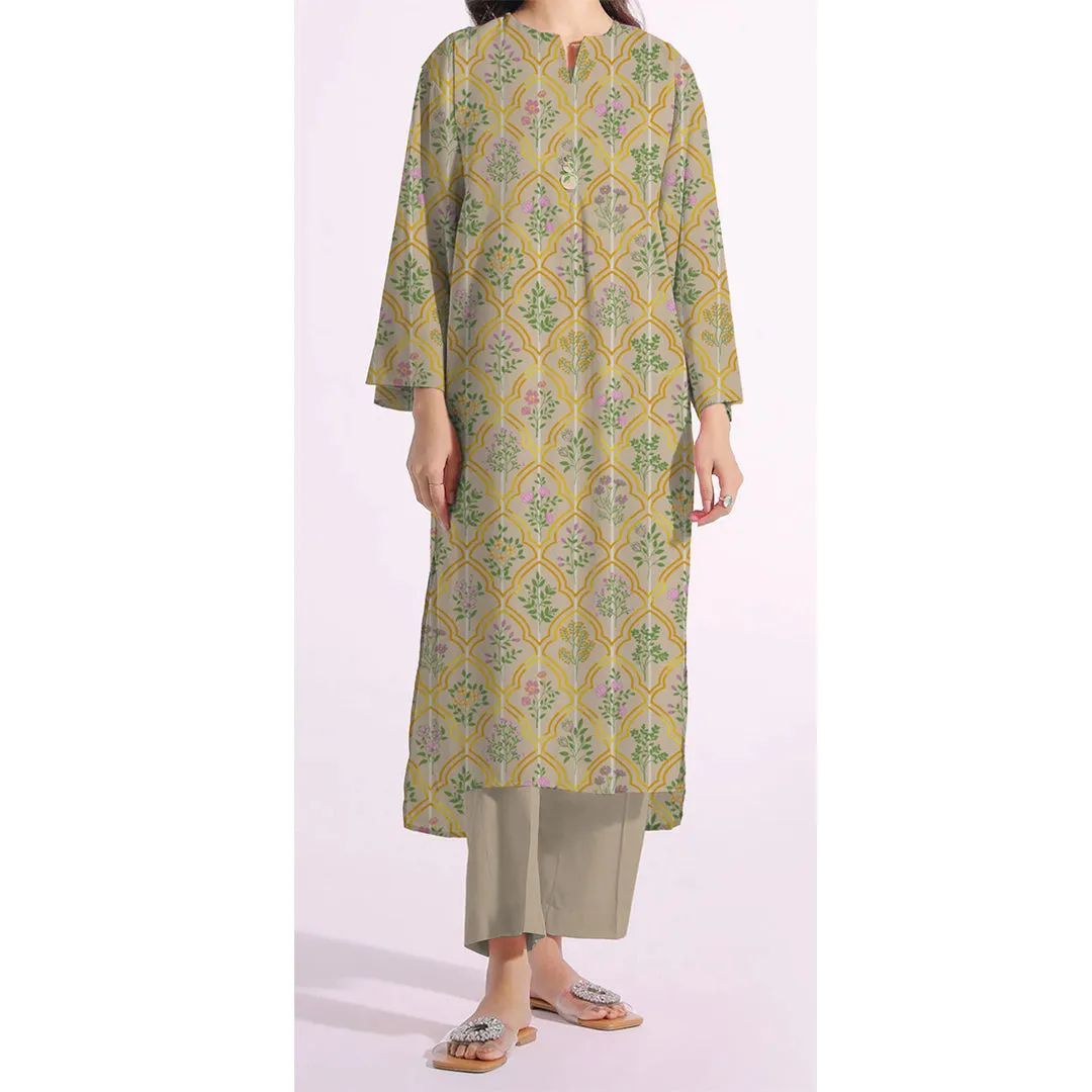 1PC- Unstitched Digital Printed Khaddar Shirt PW4439