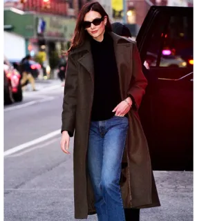 2022 Karlie Kloss Brown Wool Coat