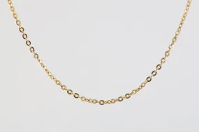 21'' 18k Yellow Gold Flat Cable Chain (10.51g.)