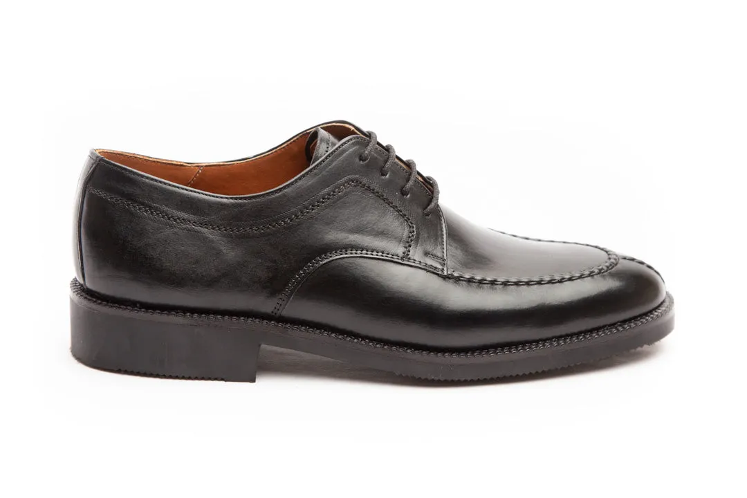 624 Black Derby Shoes with Rubber Sole