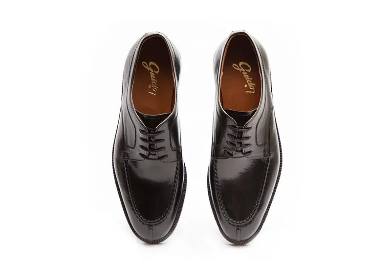 624 Black Derby Shoes with Rubber Sole