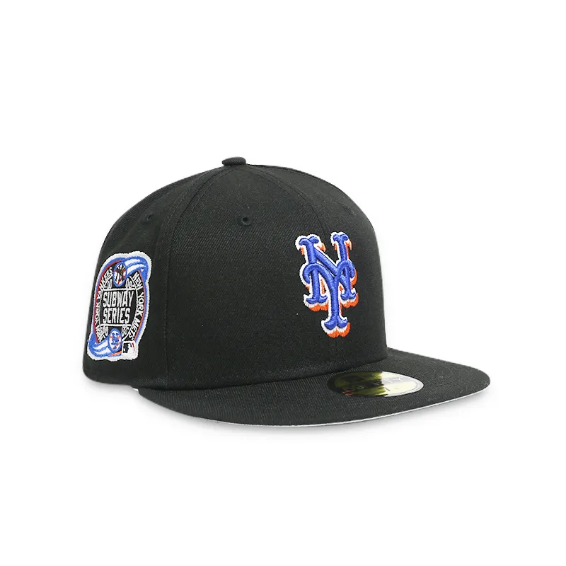 Mets Men's Black Fitted Hat