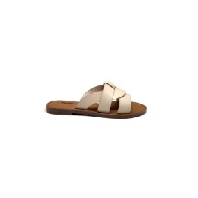 79386 Beige Flat Ciabatta Donna Refresh