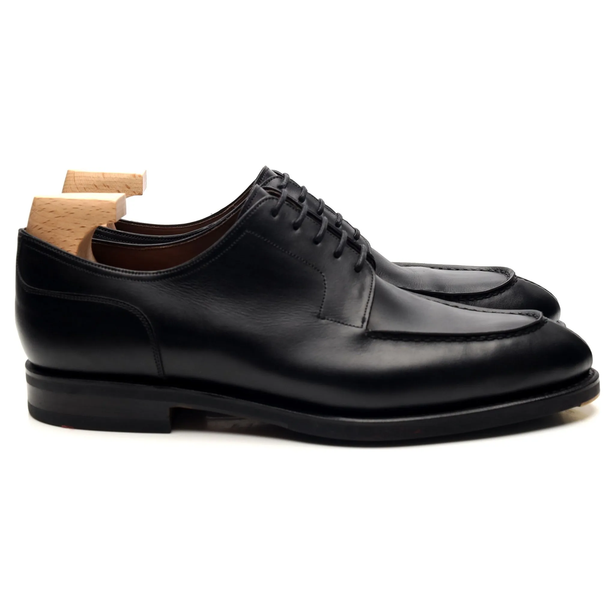 '80883' Black Leather Split Toe Derby UK 8