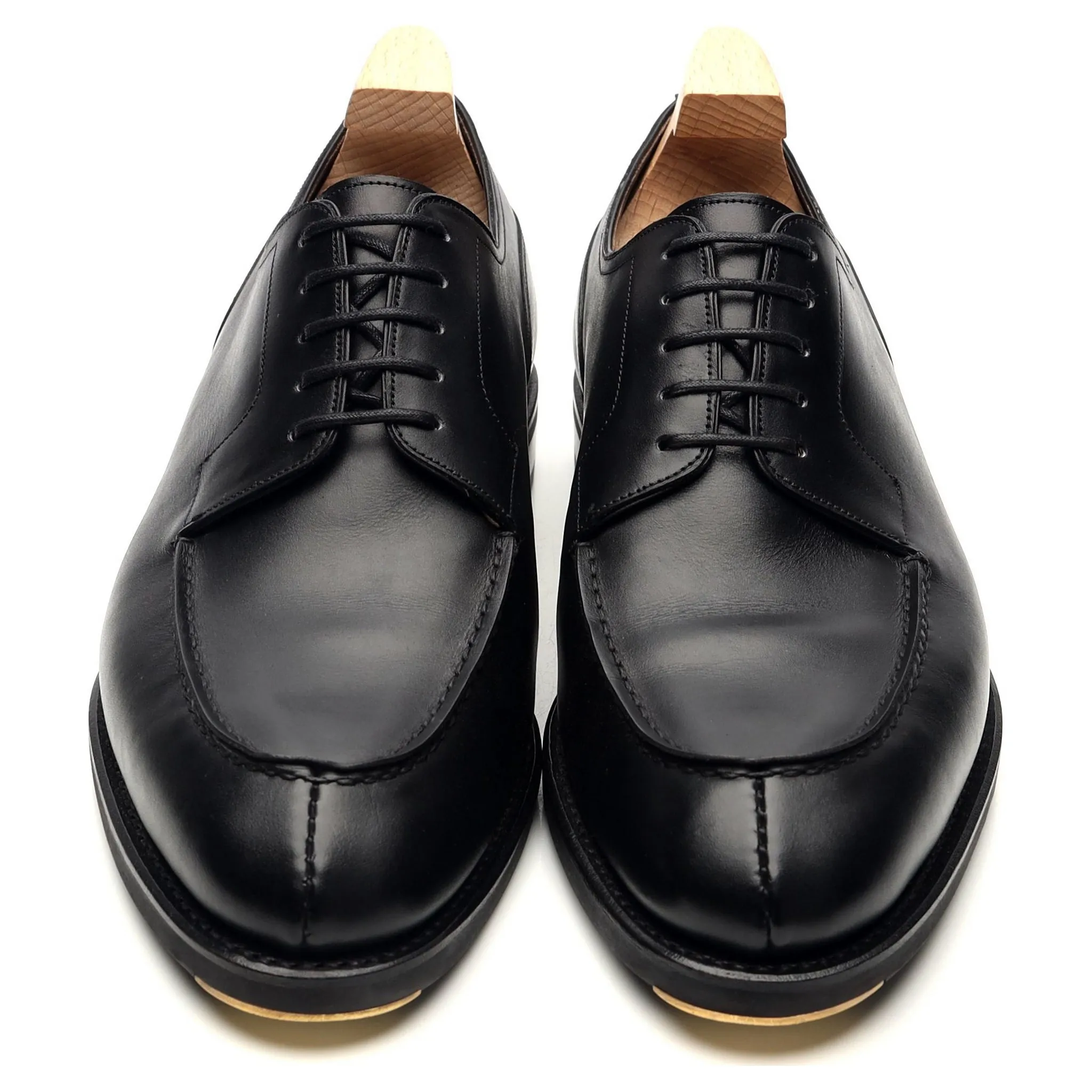 '80883' Black Leather Split Toe Derby UK 8