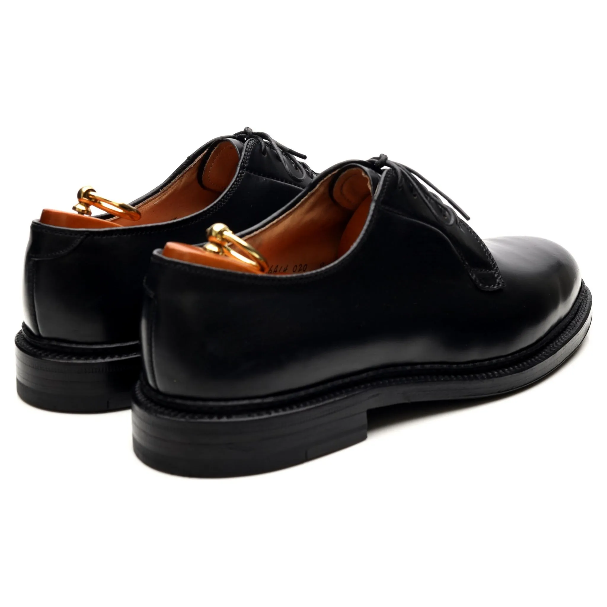 '9901' Black Cordovan Leather Derby UK 8 US 8.5