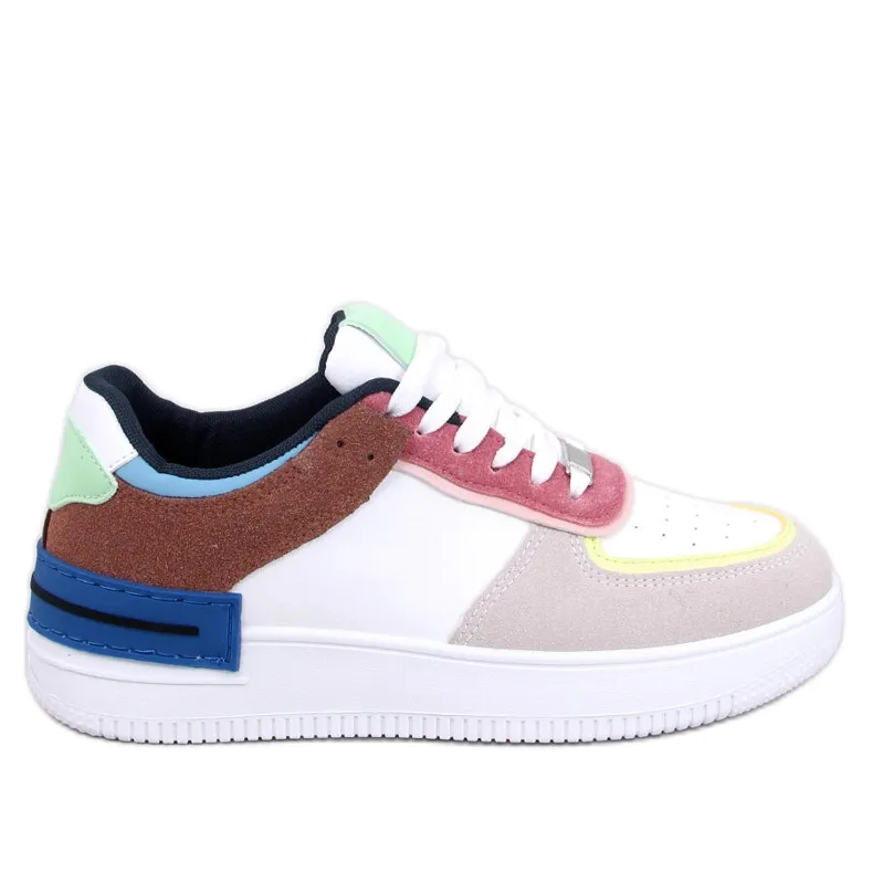 Adames Gray colorful sneakers white