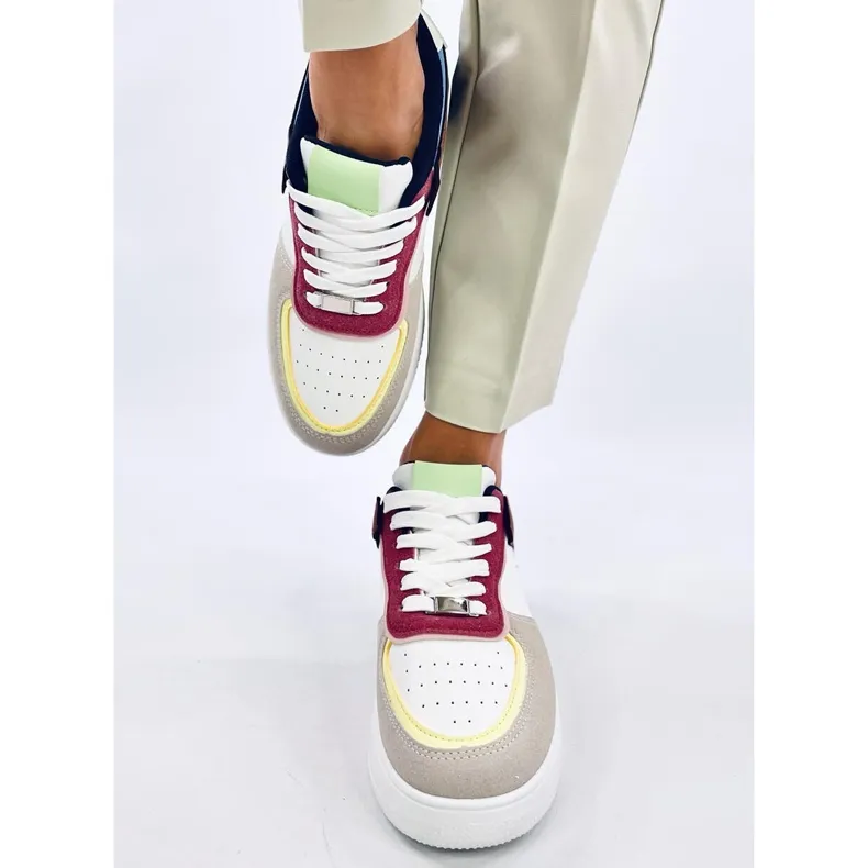 Adames Gray colorful sneakers white