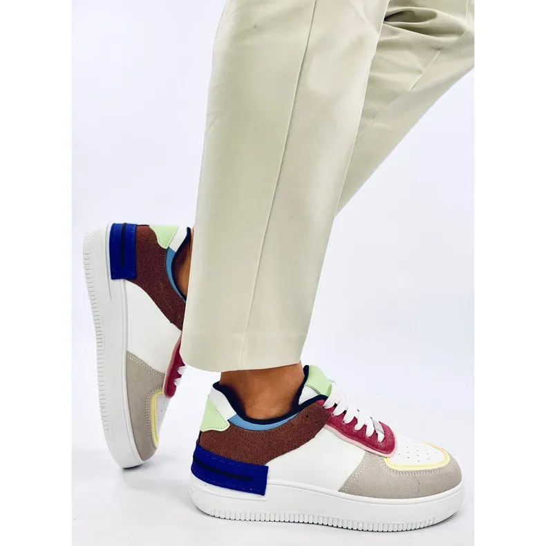 Adames Gray colorful sneakers white