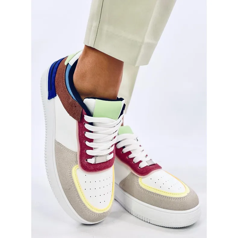 Adames Gray colorful sneakers white