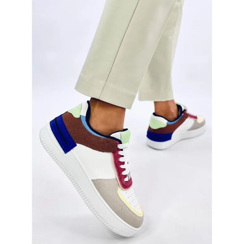 Adames Gray colorful sneakers white