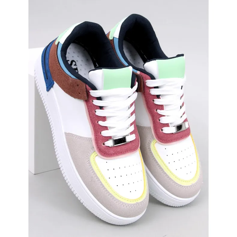 Adames Gray colorful sneakers white