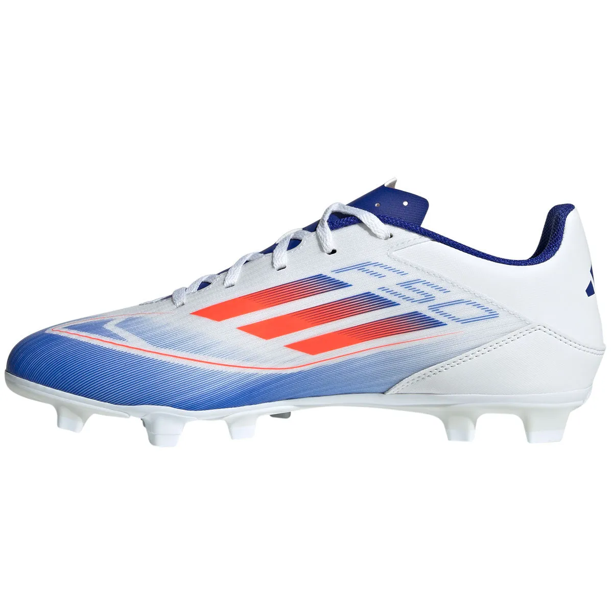 adidas F50 Club FxG Soccer Cleats - White/Red/Lucid Blue