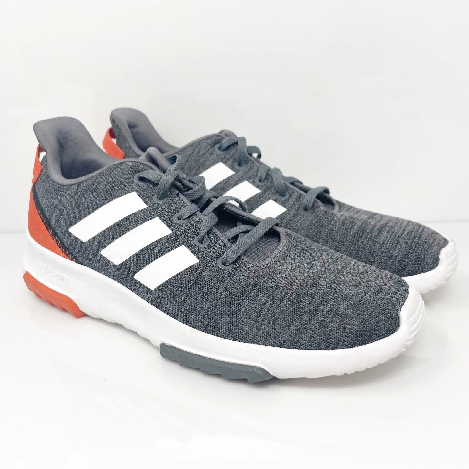 Adidas Mens Cloudfoam Racer TR B75663 Gray Running Shoes Sneakers Size 6.5