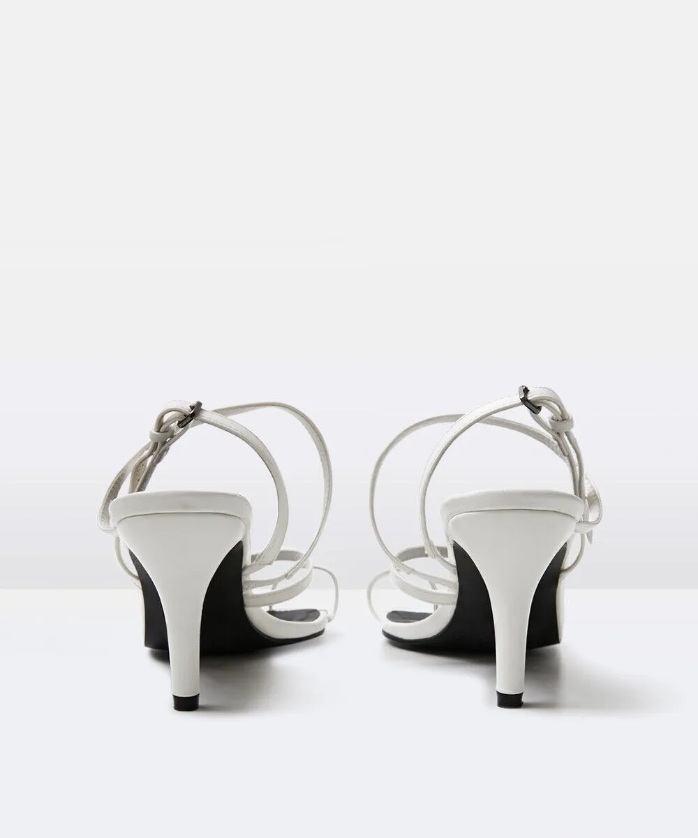 Alice In The Eve The Claudia Toe Loop Heels White