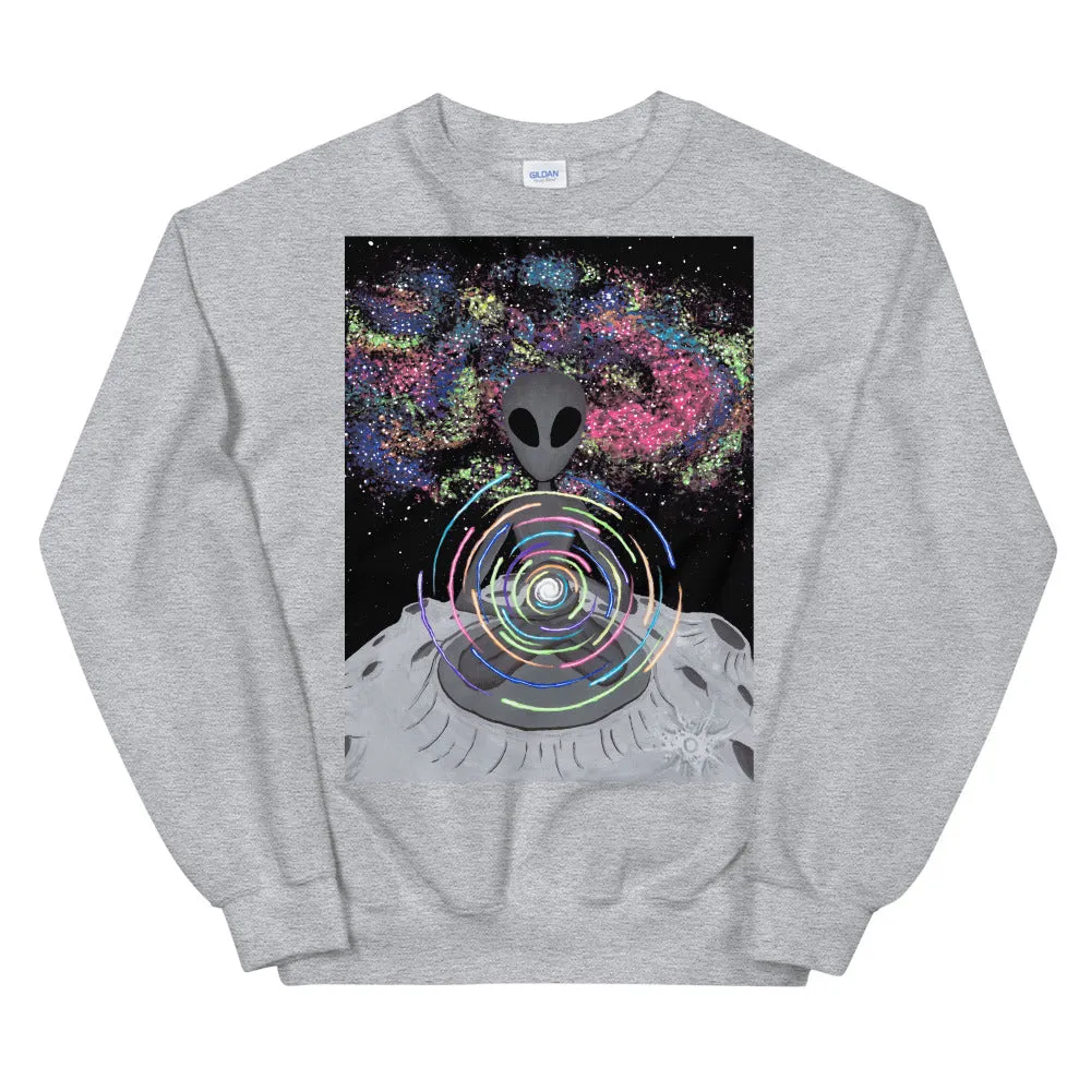 Alien Printed Graphic Sweatshirt