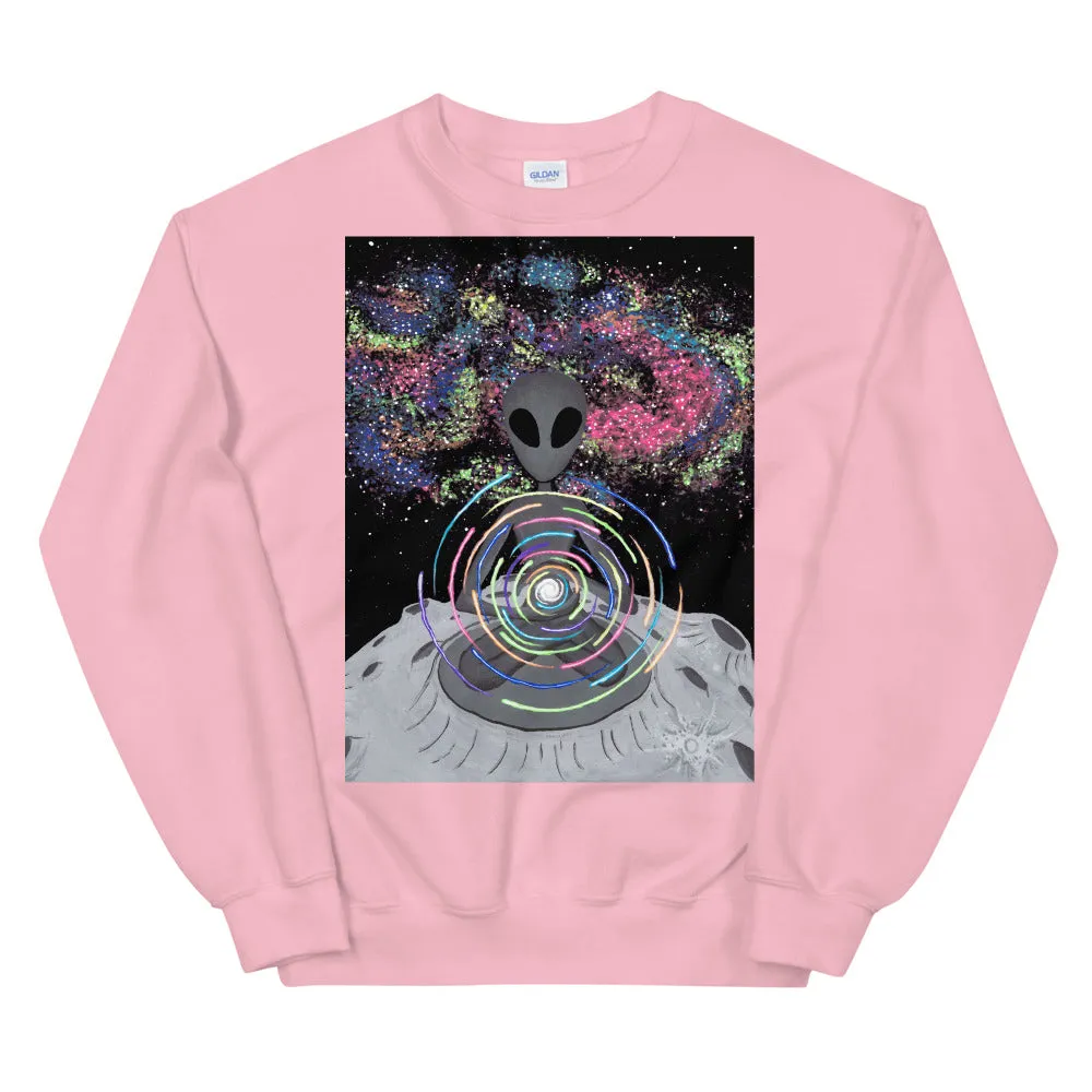 Alien Printed Graphic Sweatshirt