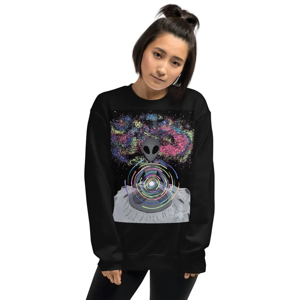 Alien Printed Graphic Sweatshirt