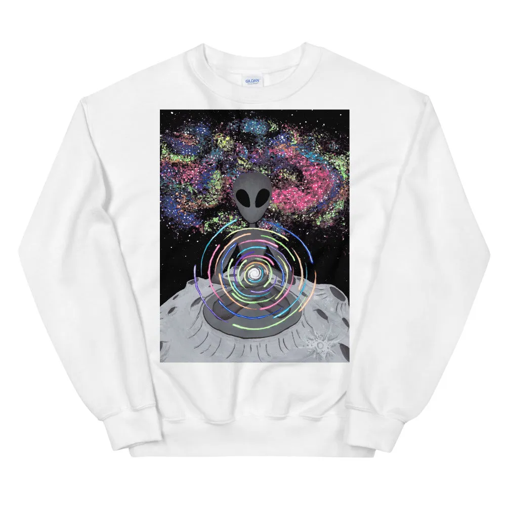 Alien Printed Graphic Sweatshirt