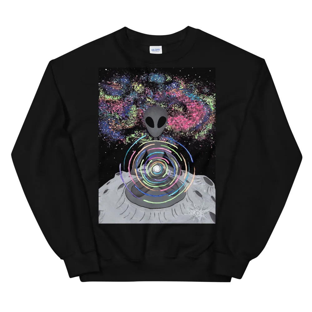 Alien Printed Graphic Sweatshirt