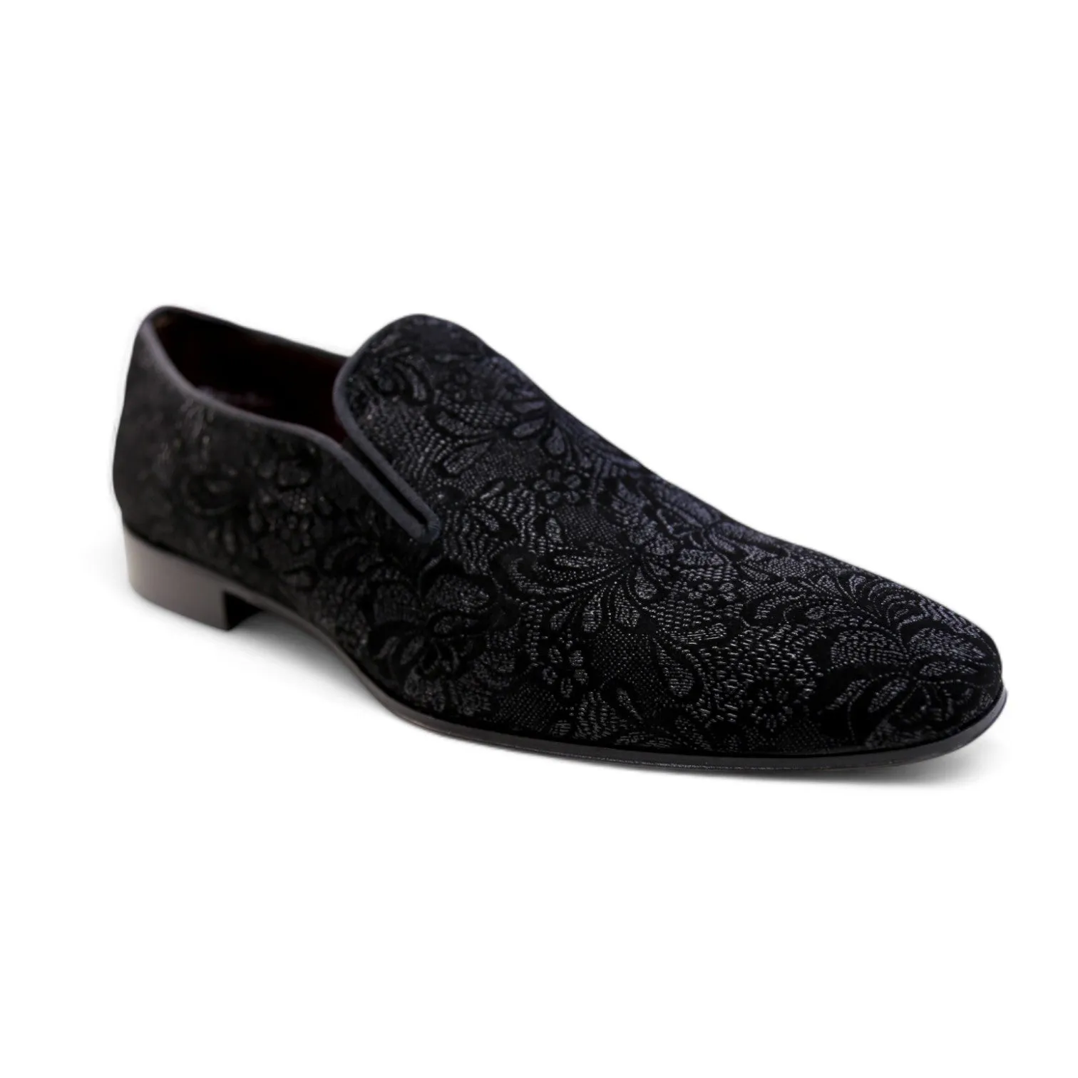 Ambrogio by Mezlan Men's Shoes Glass Suede Leather Slip-On Formal Dress Loafers (AMZ1021)