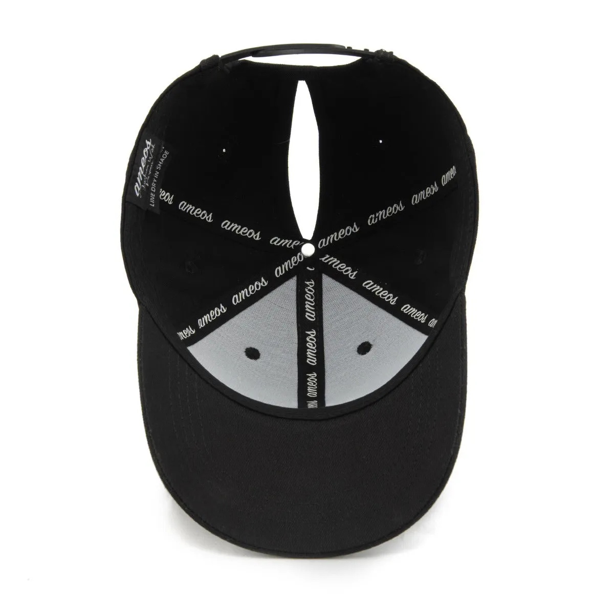 AMEOS - BLACK Ponytail Hat