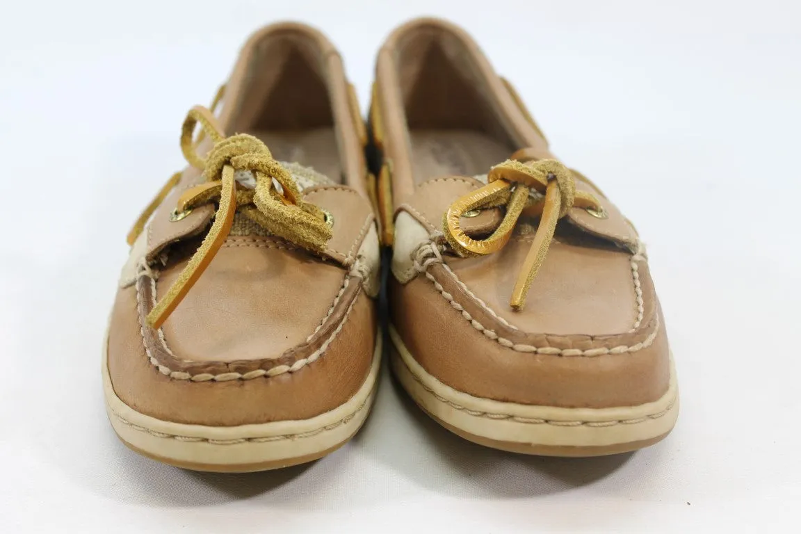 Angelfish Women's Tan Boat Shoes - Size 6M via ZAP10806