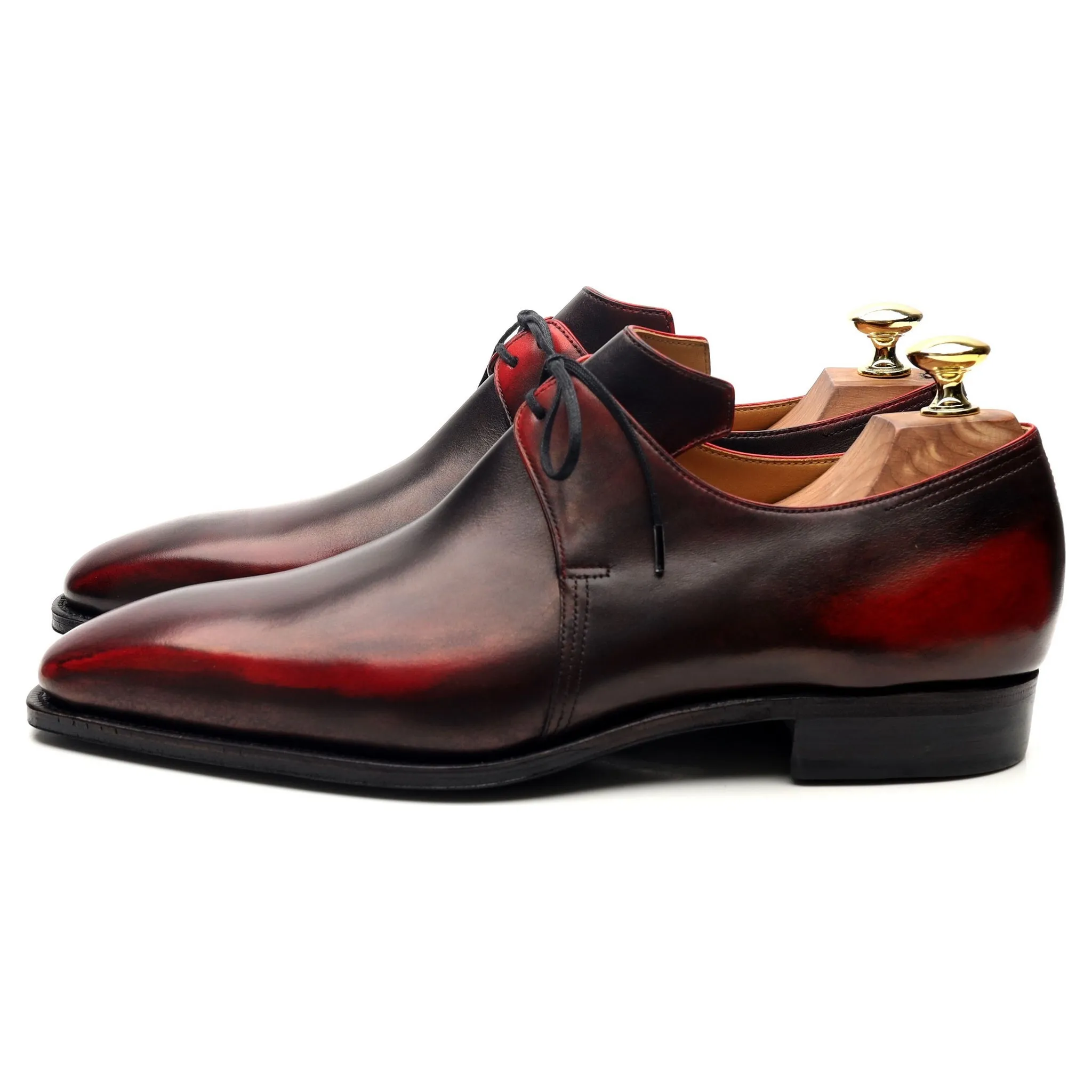 'Arca' Black Red Leather Derby UK 7