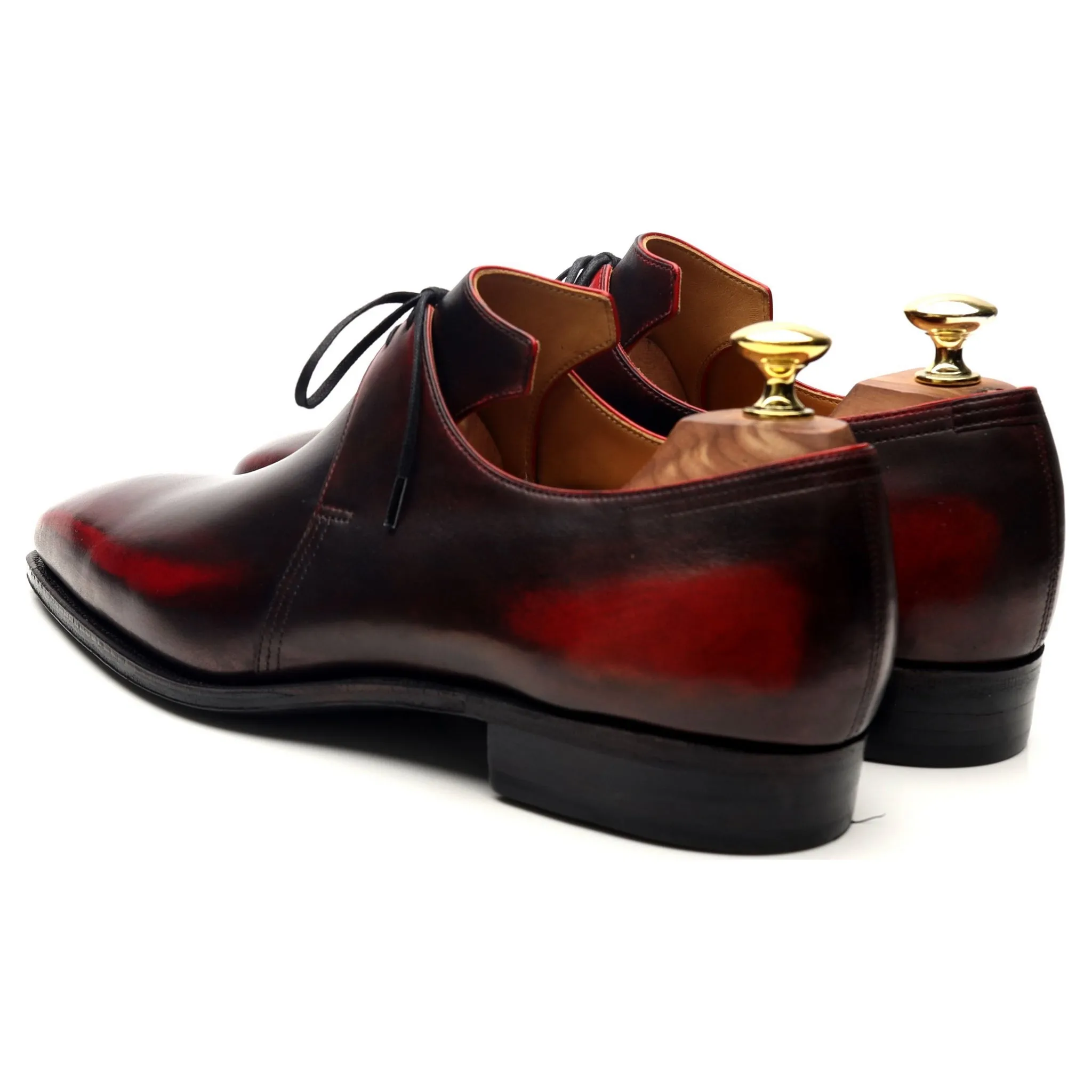 'Arca' Black Red Leather Derby UK 7