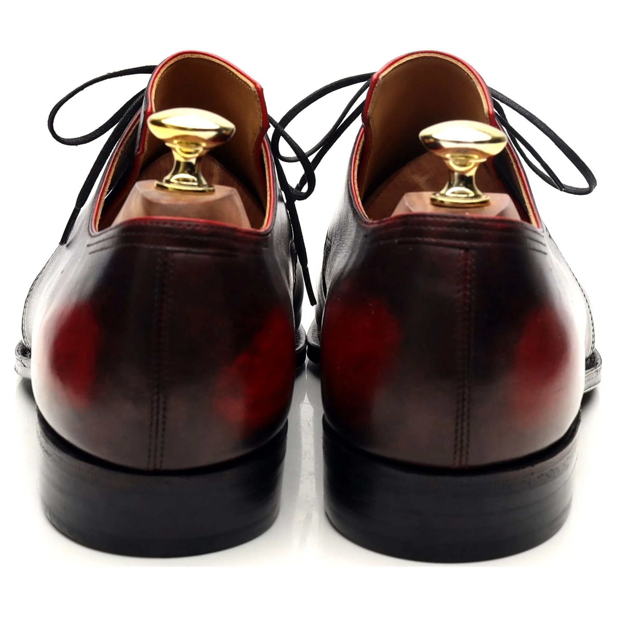 'Arca' Black Red Leather Derby UK 7