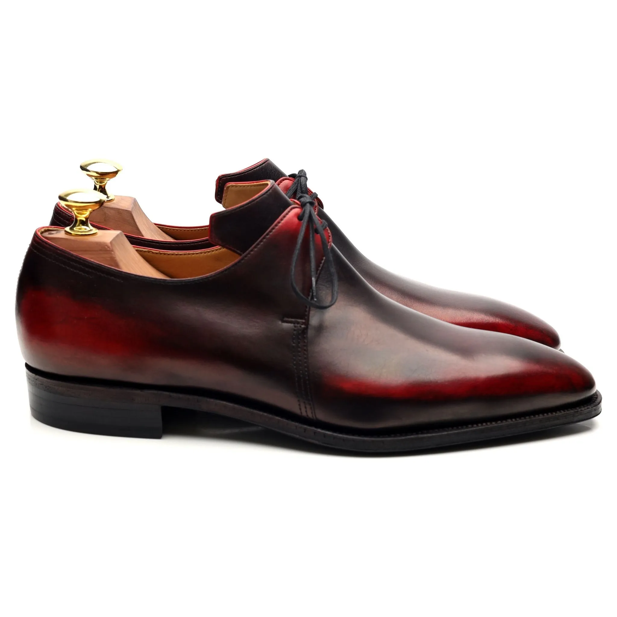 'Arca' Black Red Leather Derby UK 7