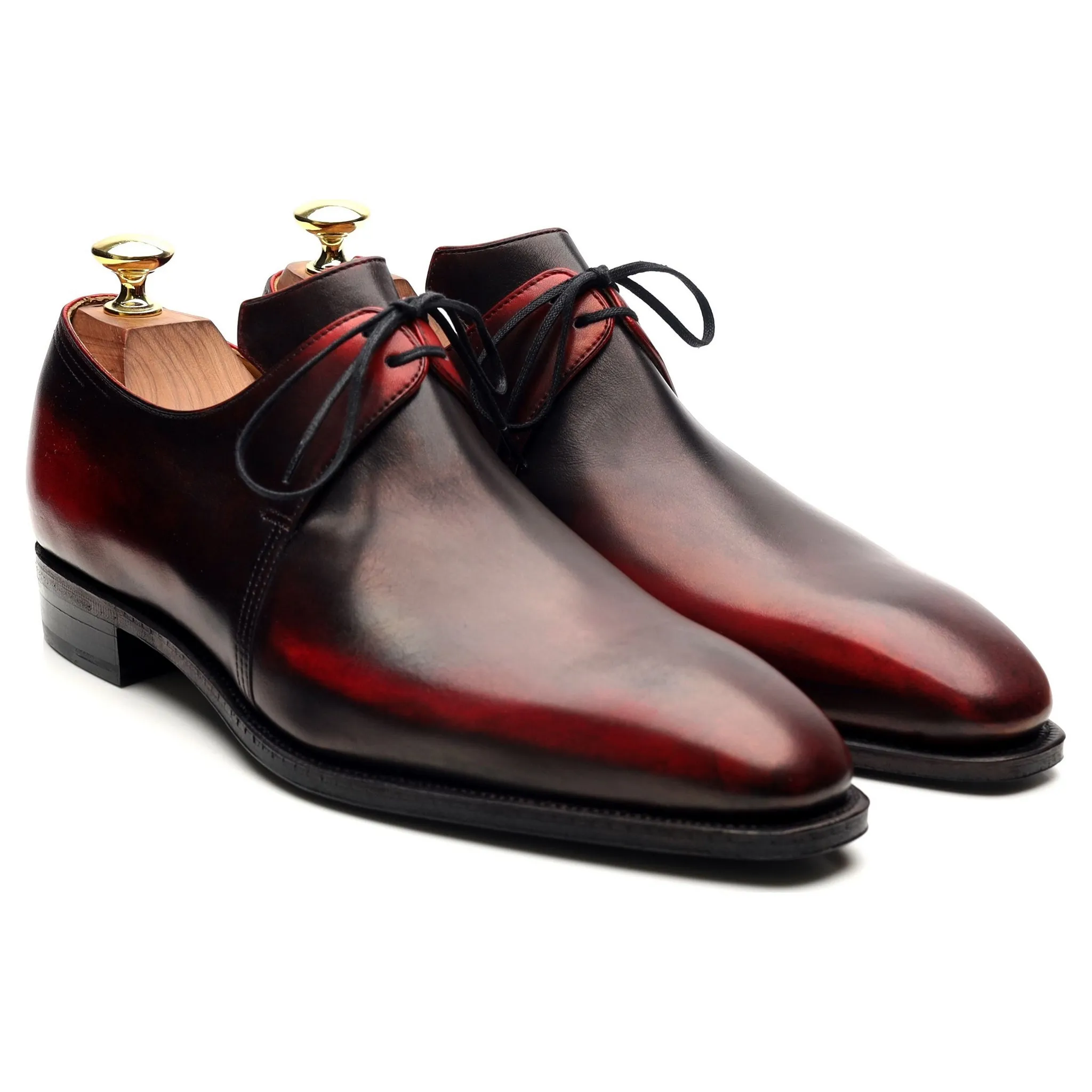 'Arca' Black Red Leather Derby UK 7