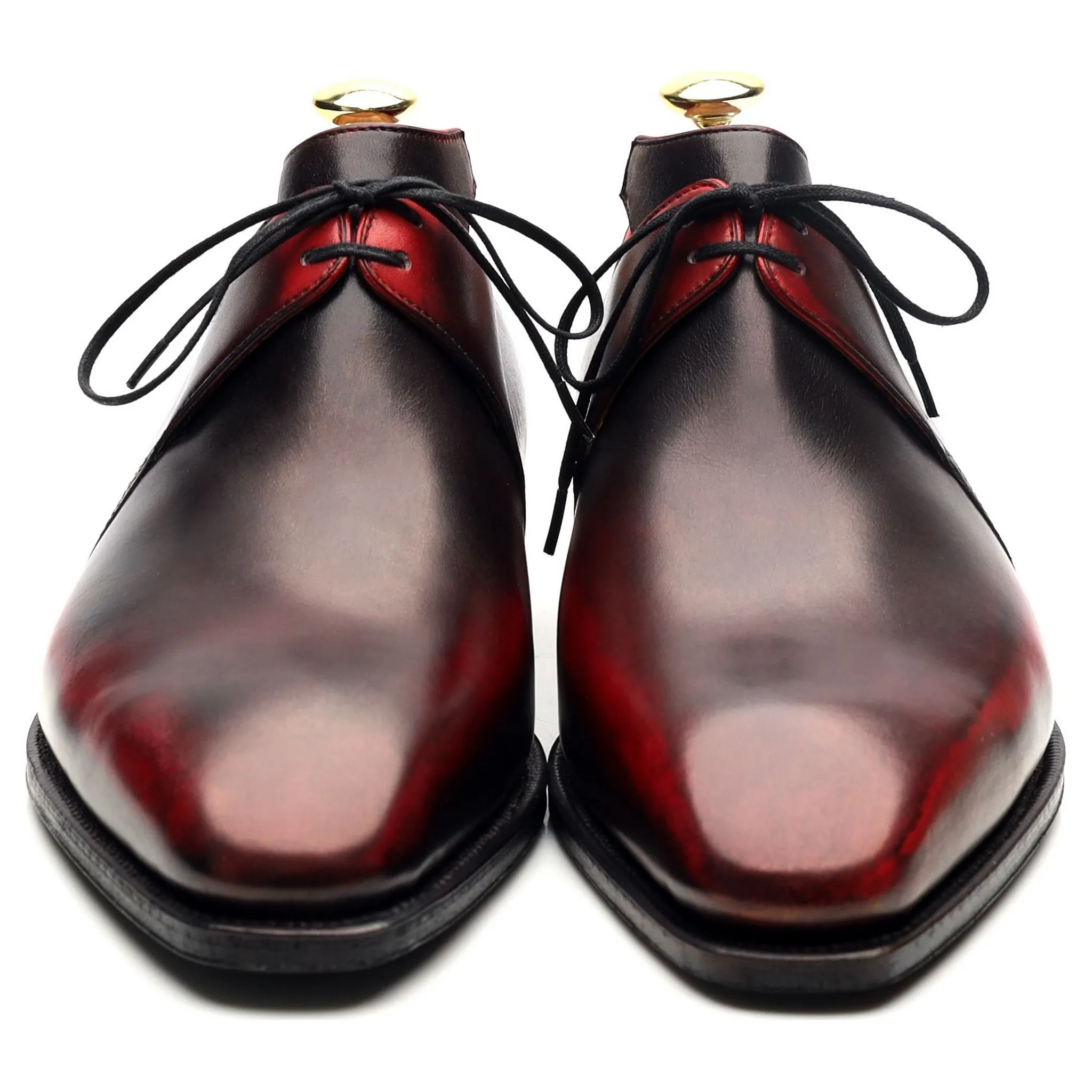 'Arca' Black Red Leather Derby UK 7