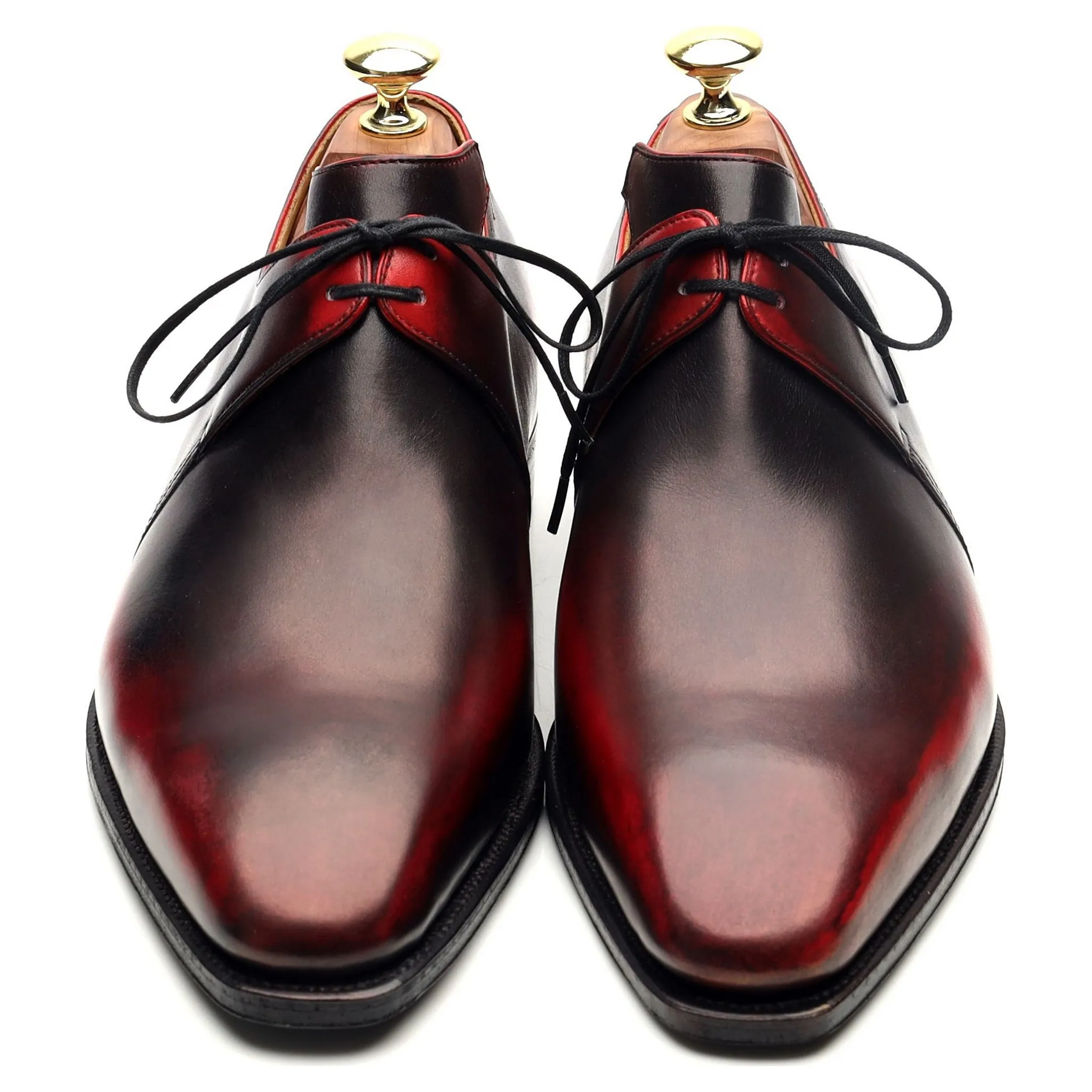 'Arca' Black Red Leather Derby UK 7