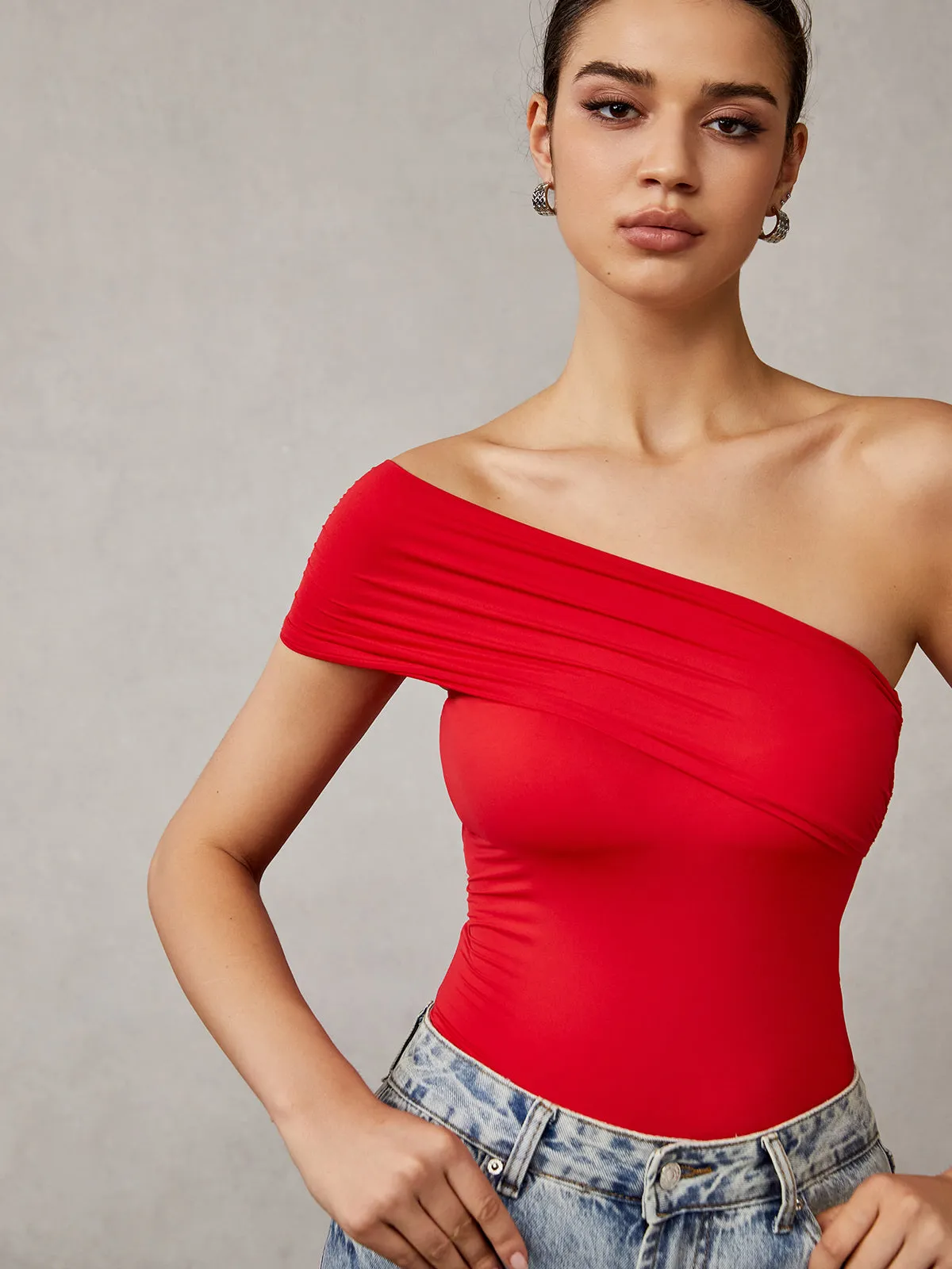 Asymmetrical One Shoulder T-Shirt