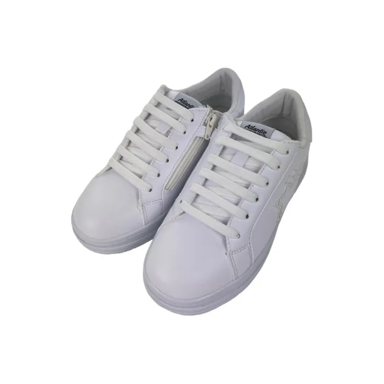 White Lace-Up Kid's Boy Sneakers by Atlantic Star