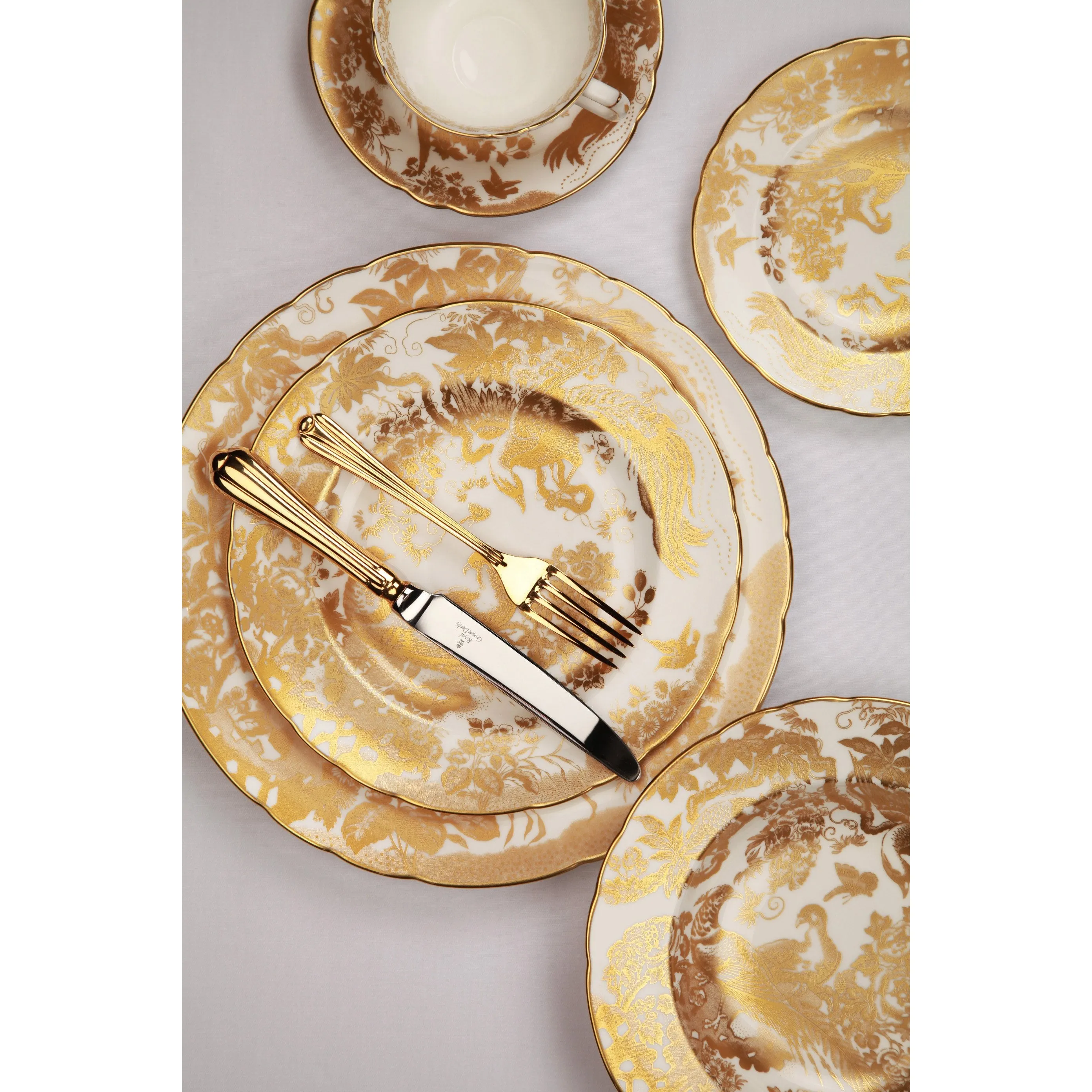 Aves Gold Bread Plate