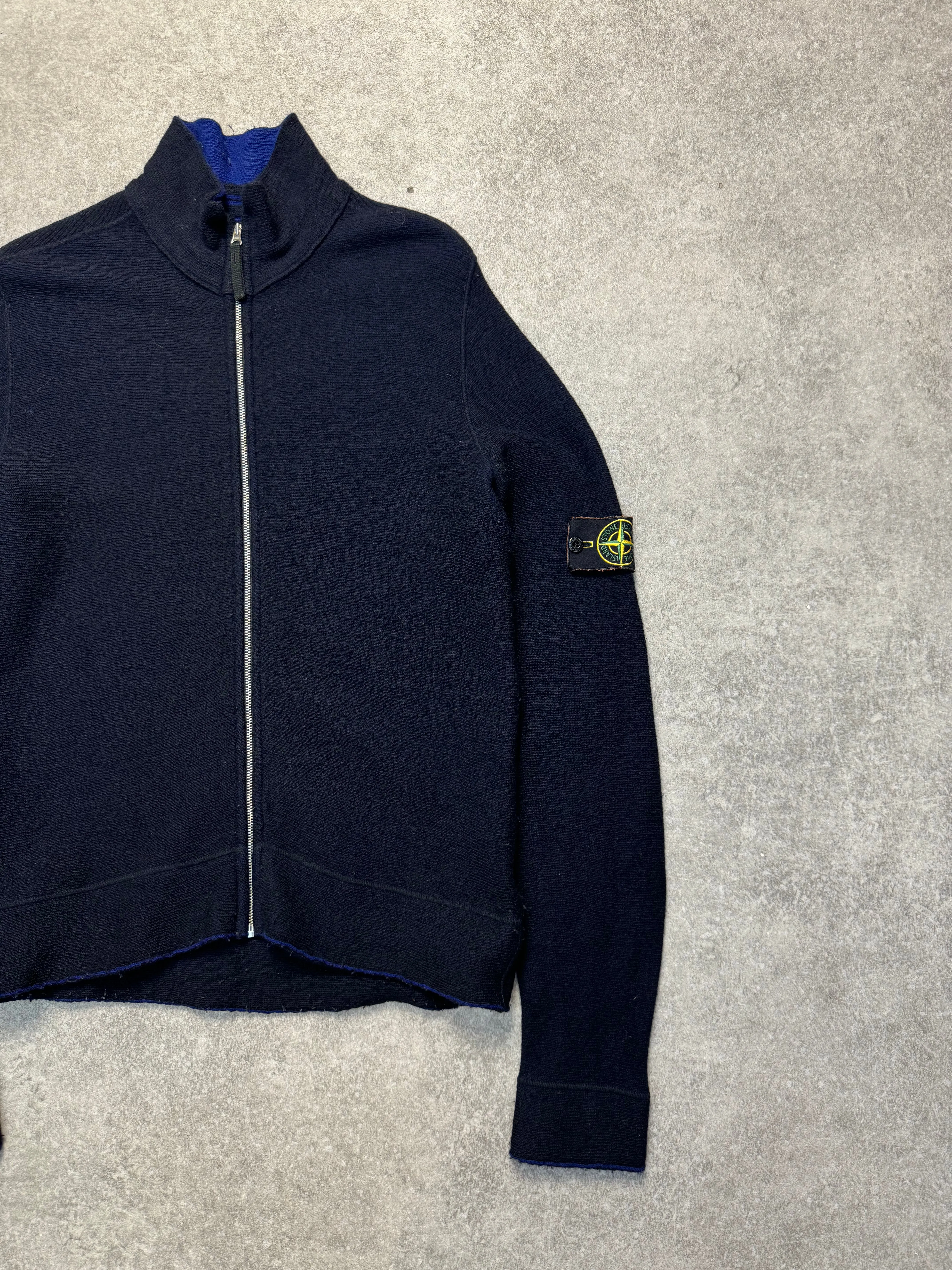 A/W 2009 Stone Island Navy Zipper Knit Cardigan