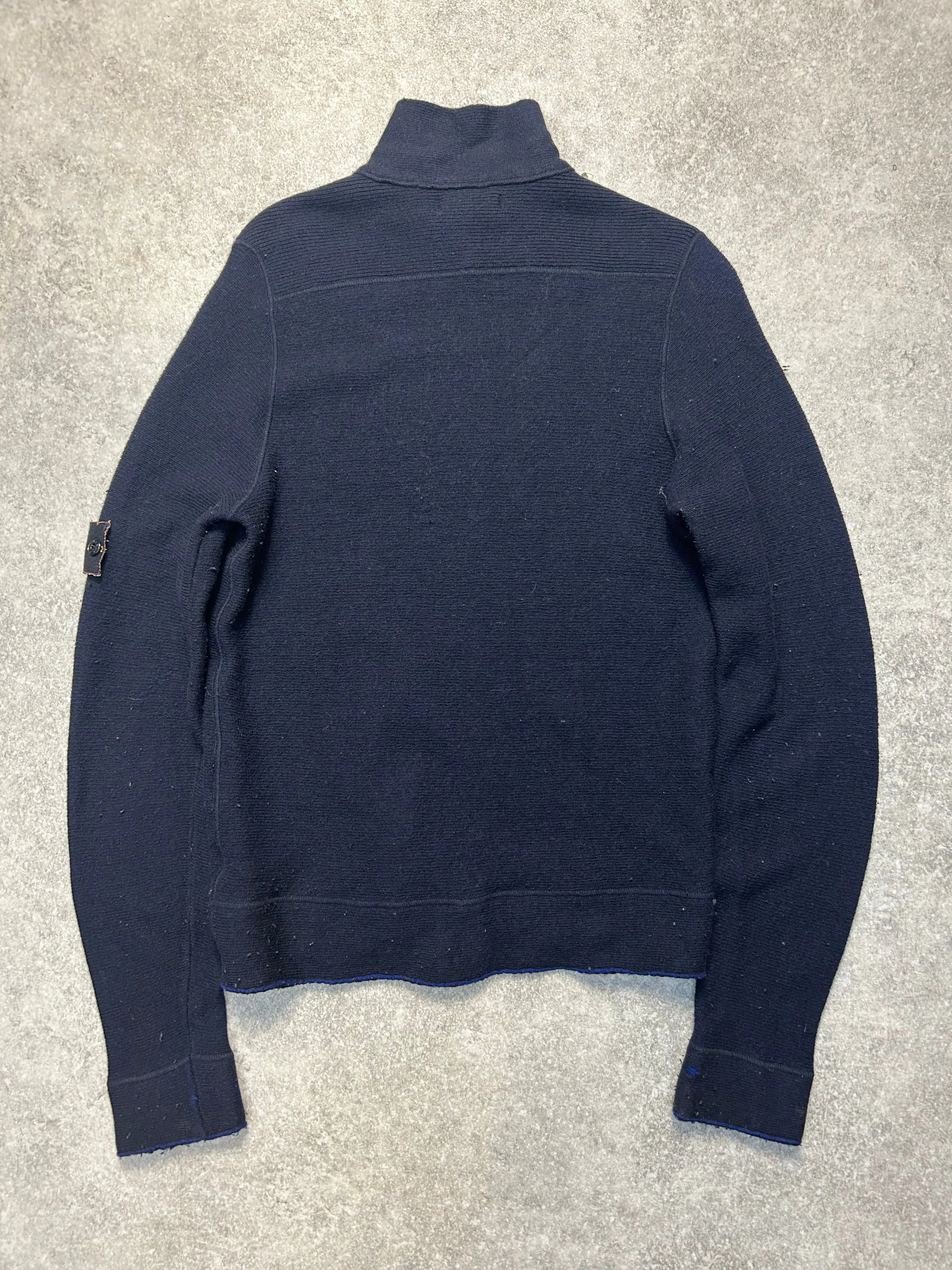 A/W 2009 Stone Island Navy Zipper Knit Cardigan