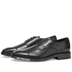 Balenciaga Black Logo Sole Derby Shoe