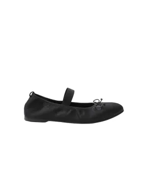 Ballet Flat in Black Satin