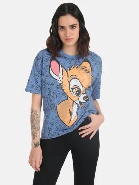 Bambi Print Disney T-Shirt Spray Paint Effect