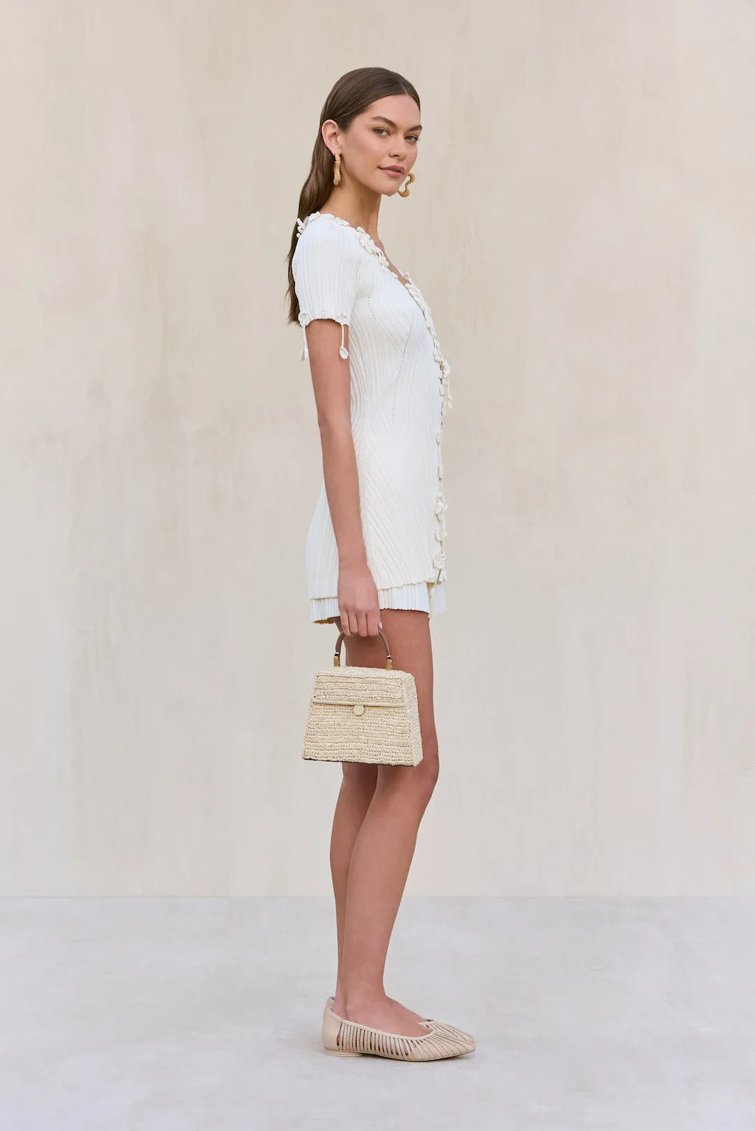 BARI KNIT SHORT - OFF WHITE