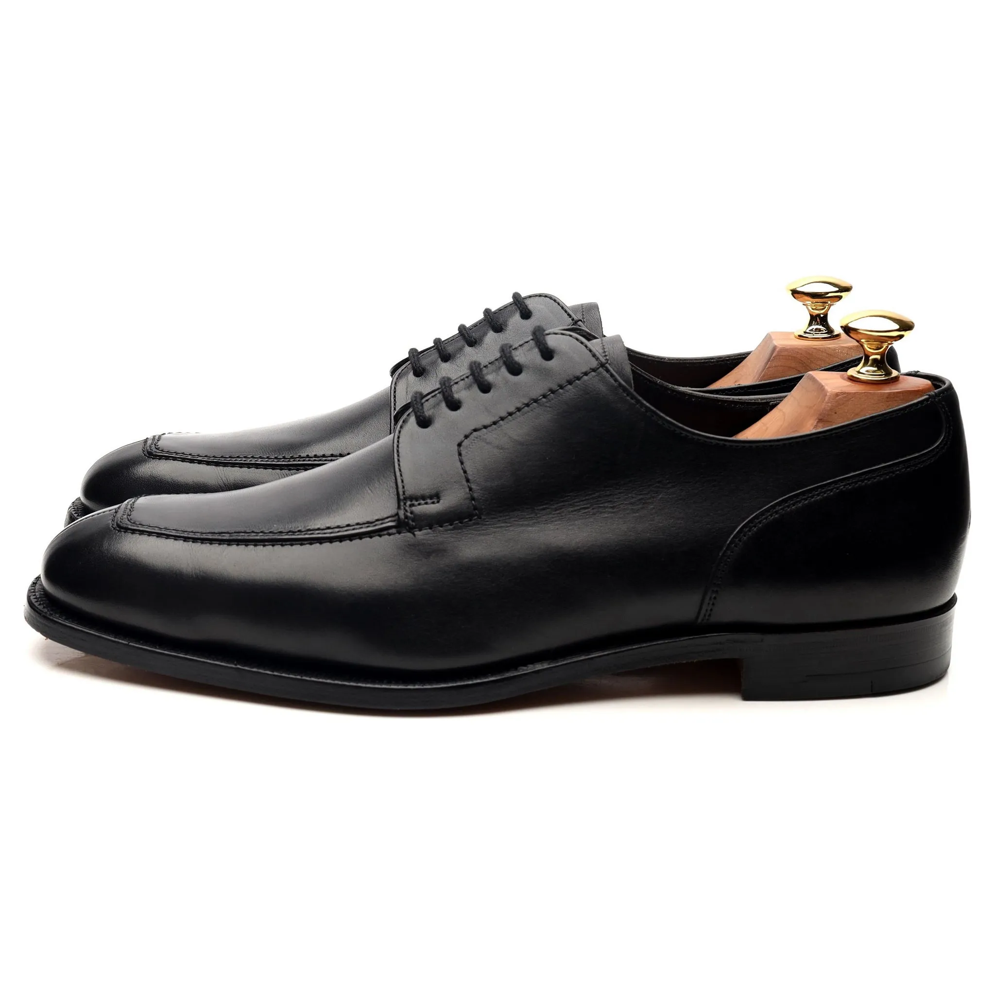 Beams Black Leather Split Toe Derby UK 9 E