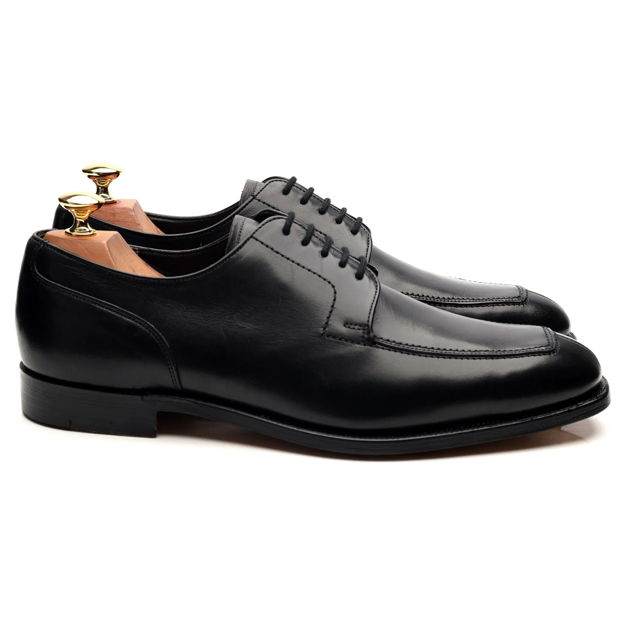 Beams Black Leather Split Toe Derby UK 9 E