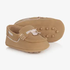 Beige Baby Boys Moccasins